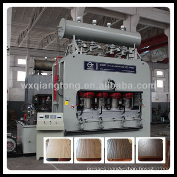 semi-auto short cycle hot press/ oil cylinder heat pressure machine